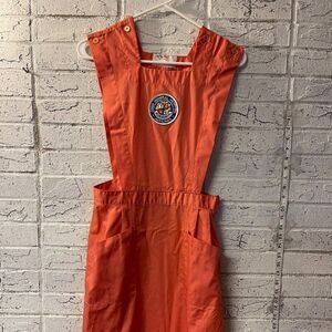 Vintage 40s 50s Faith Candy Striper Dress Uniform Pinafore Jumper Hospital Small
